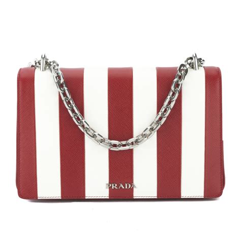 prada red stripe bag|authentic Prada handbags.